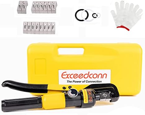 EXCEEDCONN 10 Тона, Ръчни Хидравлични пресклещи, Хидравличен Инструмент за кримпване на клеммных накрайници на Акумулаторни батерии