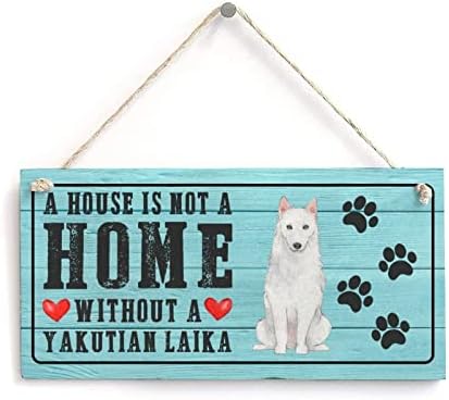 Дървена Табела с Пудел, Хумористичен Цитат, Къща Не е Къща Без Куче, Знак за любителите на животни, Селска Къща, Кънтри, Модерен