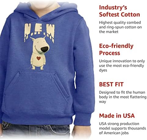 Новост в нашия екип, Пуловер с качулка за деца - Hoody с Качулка Отвътре със Сладък Куче - Художествена Hoody