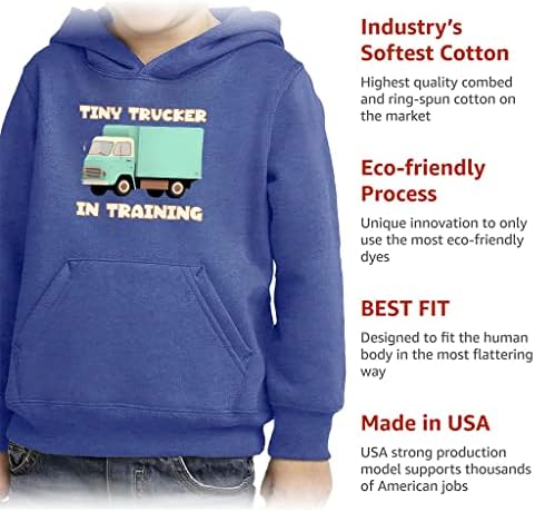 Пуловер с качулка за деца Truck Design - Забавно Hoody с качулка от Порести Руно - Тема Hoody с качулка за деца
