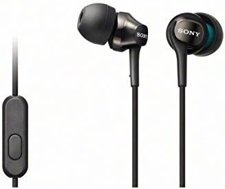 Леки стерео слушалки-втулки на Sony с вграден микрофон (тъмно-сиво)
