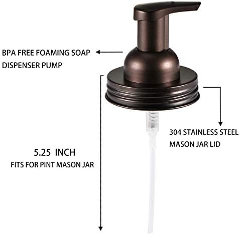 Капак за опаковка помпа за пенящегося сапун в банката Mason – Комплект за смяна на помпа за образуването на пяна за