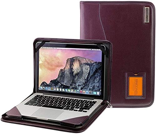 Broonel - Серия Contour - Лилаво защитен калъф от тежка рамка на кожата - Съвместими лаптоп HP Chromebook 11
