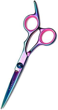 Ножица за подстригване на коса FARRAY, професионални фризьорски ножици от неръждаема стомана 6,5 инча, както за интериора, така и за домашна употреба (цвят Aurora)