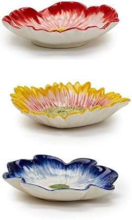 Набор от Two's Company in Full Bloom от 3-те тави, употребявани за украшения, с ръчно рисувани и шарките A/3