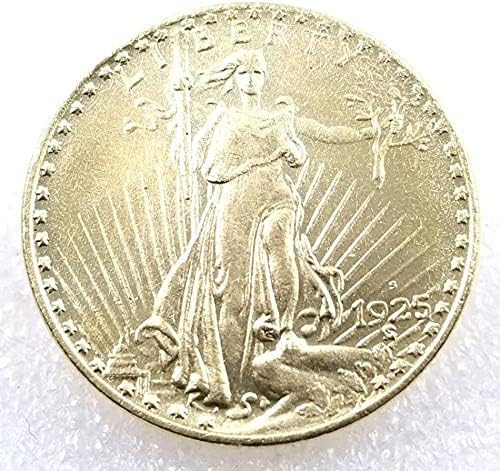 1925 Главата на американския индианец Стара Копирни Монета Възпоменателна Монета Американски Морган Стара Лутане Никелова