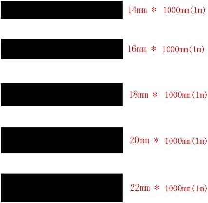 ROOS 5 бр. Черна свиване на тръби в диапазона от 5 размери, всички 39,37 /1 м (0,55/ 14 mm 0,63 / 16 мм, 0,71 / 18 мм, 0,79