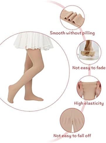 Zando/Балетные Чорапогащи за момичета с малки момичета, Танцови Чорапи на Крака за деца, Еластична, Училищни
