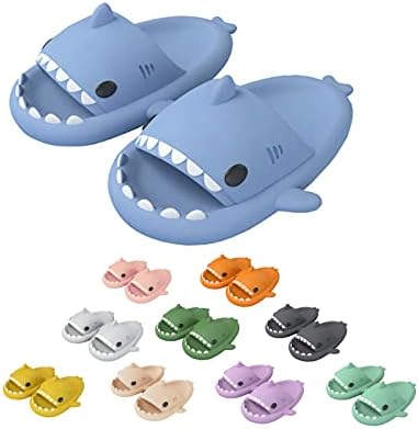 Симпатични чехли LEZIRTOI за жени - Слайдове с акули за възрастни - Чехли с акули За душ - Нескользящая Плажни обувки