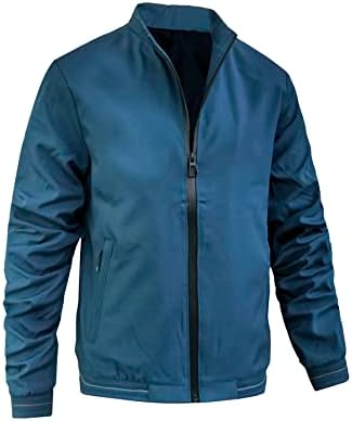 Дамски якета OSHHO - Мъжко палто с цип (Цвят: тюркоаз Размер: Малка)