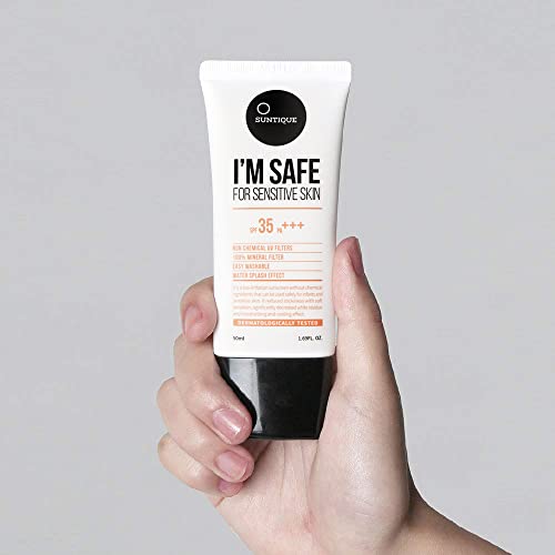 Suntique I Безопасно за чувствителна кожа, SPF35, 1,69 течни унции.