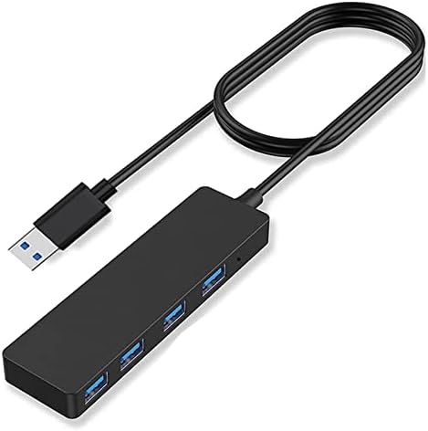 USB 3.0 ХЪБ, 4-Портов USB хъб, Ултра-Портативен център за трансфер на данни, приложимо към лаптоп, PS4, адаптер за клавиатура