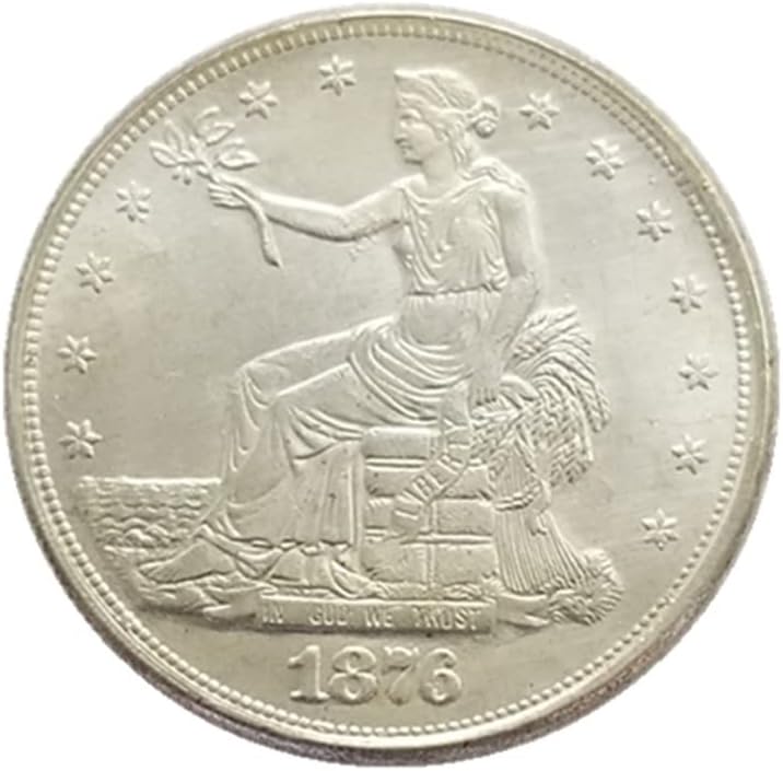 QINGFENG Старинни Занаяти Американска Монета 1876-cc Седнала Цвете Чуждестранна Възпоменателна Монета Сребърен Долар