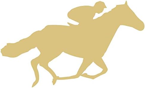 Жокейская Кон Силует все още Мъниче Дървена рамка, която да Закачалка конни Надбягвания Дерби Арена За коне МДФ профили