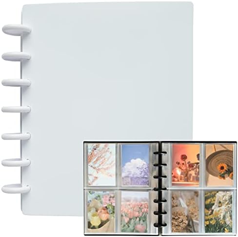 [Бял] Фотоалбум Instax Mini, Папка, за да Фотокарточек, 2,5 x 3,5, 80 Джобове, 160 Страници, Фото албум за Fujifilm
