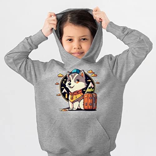 Детска hoody с качулка от порести руно Хъски Animal - Сладко Детска hoody Kawaii' Hoodie - Скъпа дизайнерска hoody с