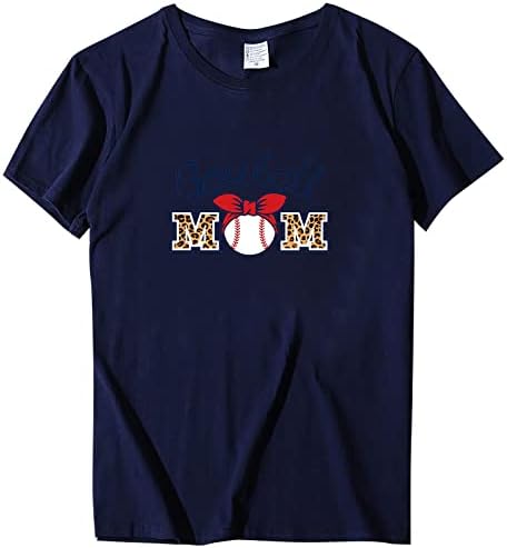 Дамски Летни Блузи 2023, Бейзболни Ризи За Майките, Плажна Риза с Принтом Софтбол, Ежедневна Спортна Блуза за Деня на Майката,