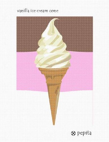 комплект за бродиране pepita: Рог ванилов сладолед, 7 x 10