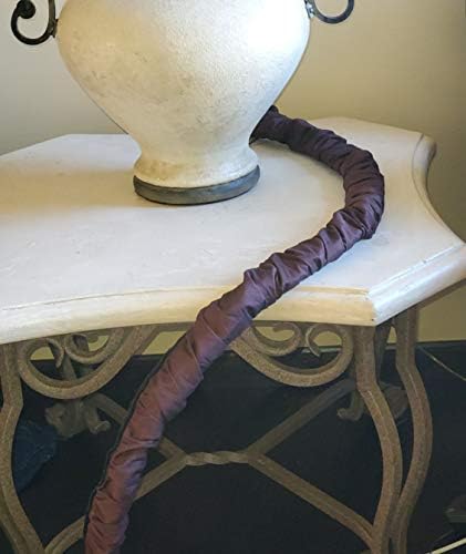Калъф за кабел и веригата, 6,5 фута Плат от изкуствена коприна Dupioni, лента с катарама на куката - използва се за полилеи,