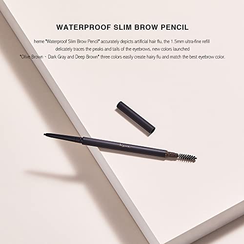 молив за вежди heme Waterproof Slim 0,09 g (тъмно кафяво)