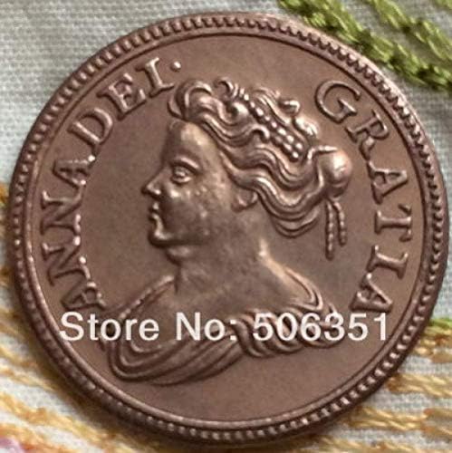 1714 Великобритания Копирни Монети, деноминирани в 1 Фартинг Подаръци за колекционери