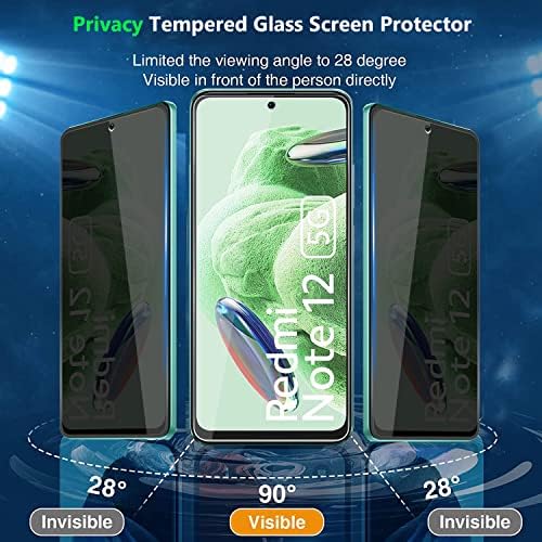 Zeking [2 + 2 опаковки за Xiaomi Redmi Note 12 5G Защитен слой от закалено стъкло за защита на екрана и обектива на камерата, Антишпионская [Защита от надраскване] Яснота HD 9H Твърдо?
