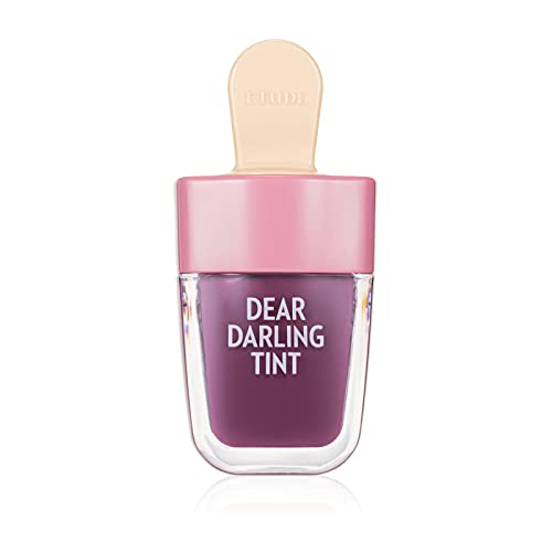 ETUDE Dear Darling Водно-гелевый цвят Ice Cream (PK004 Red Red Bean) (21AD) | Ярък Наситен цвят за устни с минерали
