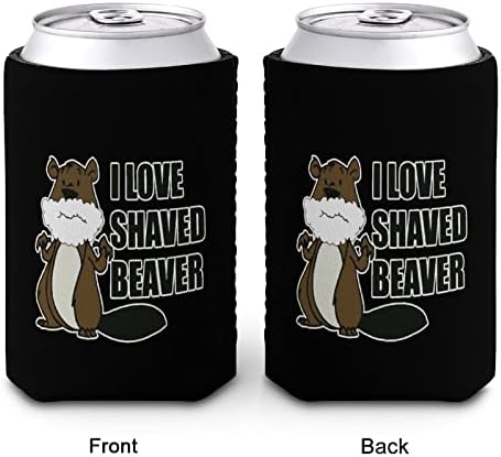 I Love A Shaved Beaver за Многократна употреба поставки за чаши за кафе с лед, Изолиран поставка за Чаши с Хубав