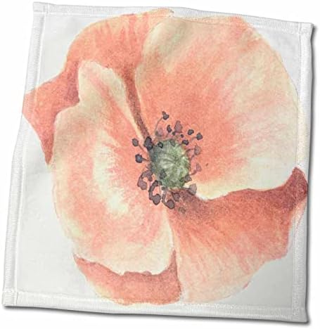 3dRose Ан Мари Baugh -Акварел - Красиви Акварели Кърпи с цвете Персиковых теменуга (twl-252815-3)