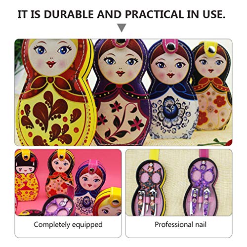 Комплект за грижа за ноктите Beavorty, Руска Кукла, Комплект за Рязане на ноктите, 6 в 1, Набор от Инструменти за Рязане