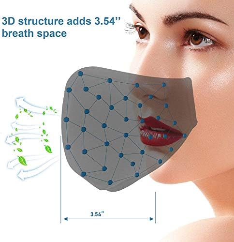jes Black 3-слойна Регулируеми тъканни щитове за уста за младежи и възрастни, множество моющаяся памучен защитна
