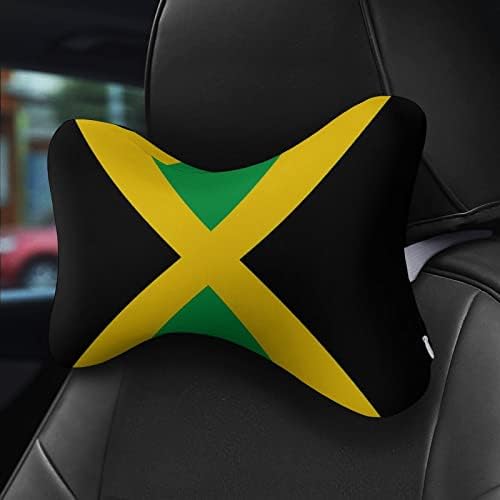 Флаг на Ямайка Автомобилни Възглавница За Шията от Пяна с Памет ефект Мека Възглавница на облегалката за глава