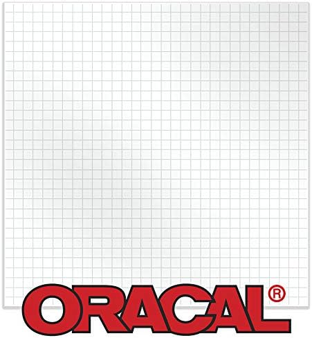 Бистра преводна лента Oracal 12 в един свитък с мрежа за лепкав винил / Vinyl преводна лента за рязане, Силует, камеи. Прилагането на Рула хартия лента за пренасяне (12 x 50 мет