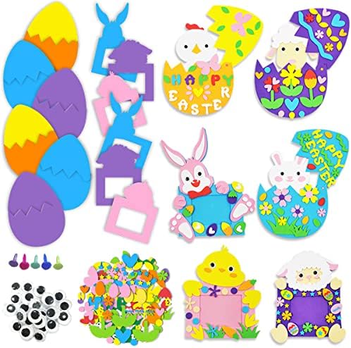 WILDPARTY Великденски Занаяти за деца, Комплекти за diy от Стиропор, Великденско Инкубационное Яйце, Заек, Пиле, Коза,