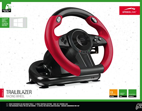 Състезателен волан Speedlink Пионер за Xbox One и в PC SL-250500-BK, Высокочувствительные педали на газ и спирачка,