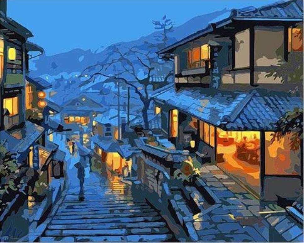 Стара Киото, Япония - Комплект за рисуване по номера Van-Go, Рамка за diy 60x75 см / zc0809-12
