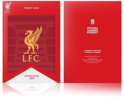Дизайн на своята практика за главата Официално лицензиран Футболен клуб Ливърпул Червено Геометричен 1 Гербът на 1 Кожен Калъф-книжка-джобен формат и е Съвместим с