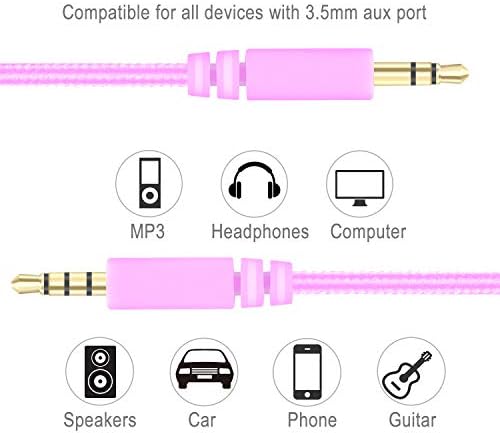 Аудио кабел BESTGOT с Регулатор на силата на звука на микрофона, Aux-кабел 3.5 мм (4,3 метра / 1,3 м) за контролер