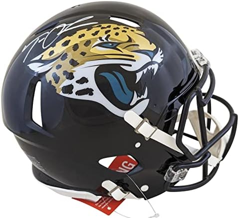 Jaguars Тревър Лорънс Подписа Голям шлем Speed Руски За Фанатици - Каски NFL С Автограф