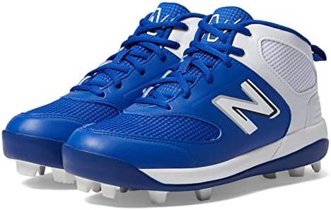 Бейзболна обувки New Balance Boy ' s 3000 V6 с гумена формовкой, кралско Синьо / Бяло, за 3 малки деца