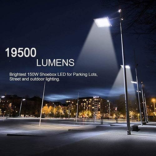 LEDMO Led светлини за паркиране 19500LM - [Подмяна 500 W HID /ВЕЦ] Регулируема Led Уличен Стълб за Обувки, кутии