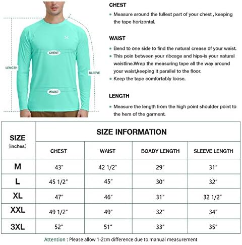 Мъжки Слънчеви Ризи UPF 50 + и е с дълъг Ръкав, Защита От ултравиолетови лъчи, Бързосъхнеща Лека Риза За