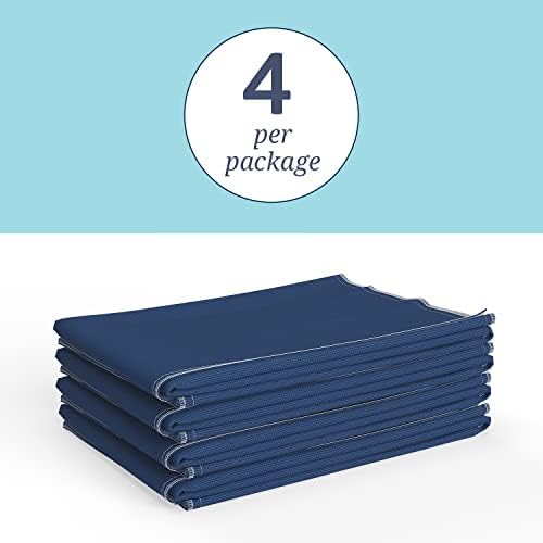 Medline Sofnit 300, Опаковки от 4 Големи Пера сини възглавници, 34 x 48 да се използва като многократно възглавници за домашни