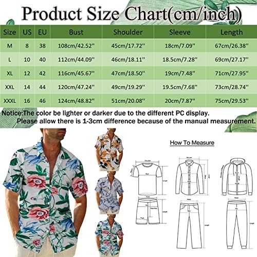 Мъжки Хавайски Ризи, Пролет-Лято Ежедневни Ризи С Флорални Принтом и Отворотами, Плажни Ризи За Отдих На Открито,