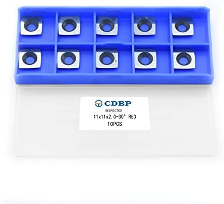 CDBP 11 мм Квадратен от 2 Радиусными твердосплавными пластини, Фрези 11 ×11 ×2.0 мм-R50, Подмяна на Дограмата, Подходящи
