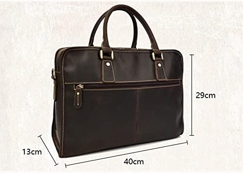 CCBUY Ретро Мъжки портфейл, Чанта 15 Инча Компютърна чанта За Бизнес пътуване и Диагонал Мъжки чанти (Цвят: B Размер: