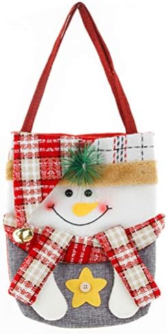 Cabilock Чанти за Коледни подаръци, Детска Чанта-Тоут, Чанта за Партита с Снеговиком, Калъф За Коледните Празници, Стоки