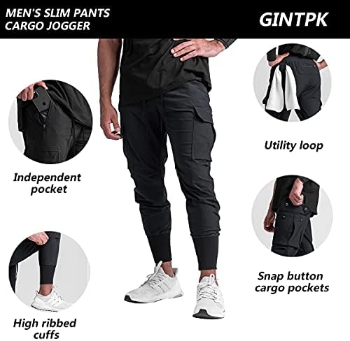 Мъжки Зауженные Панталони-Карго за бягане с високи ребра GINTPK