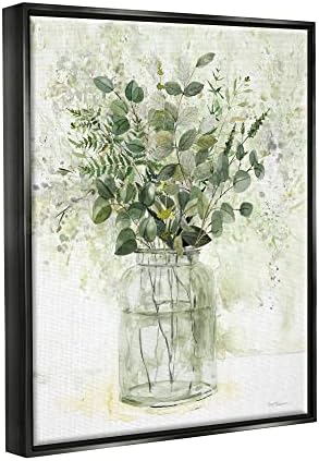 Stupell Industries Разнообразна Композиция от билки и ботанически растения, Стенно изкуство в плаваща рамка, дизайн Карол Робинсън