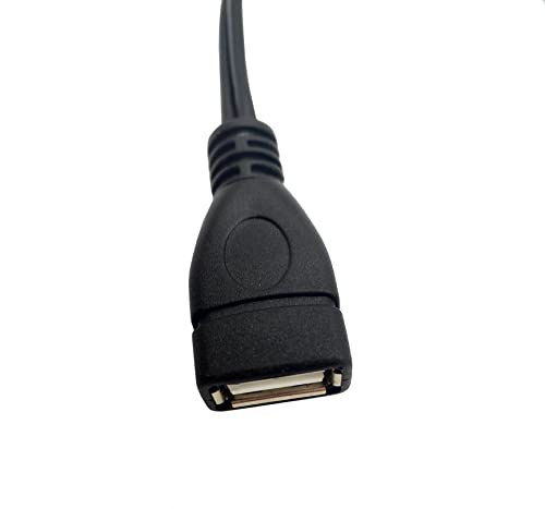 Halokny USB 2.0 A Женски на 2 Dual RCA Мъжки Y-Сплитер Аудио Видео AV Композитен Кабел-адаптер (USB F/ 2RCA M)